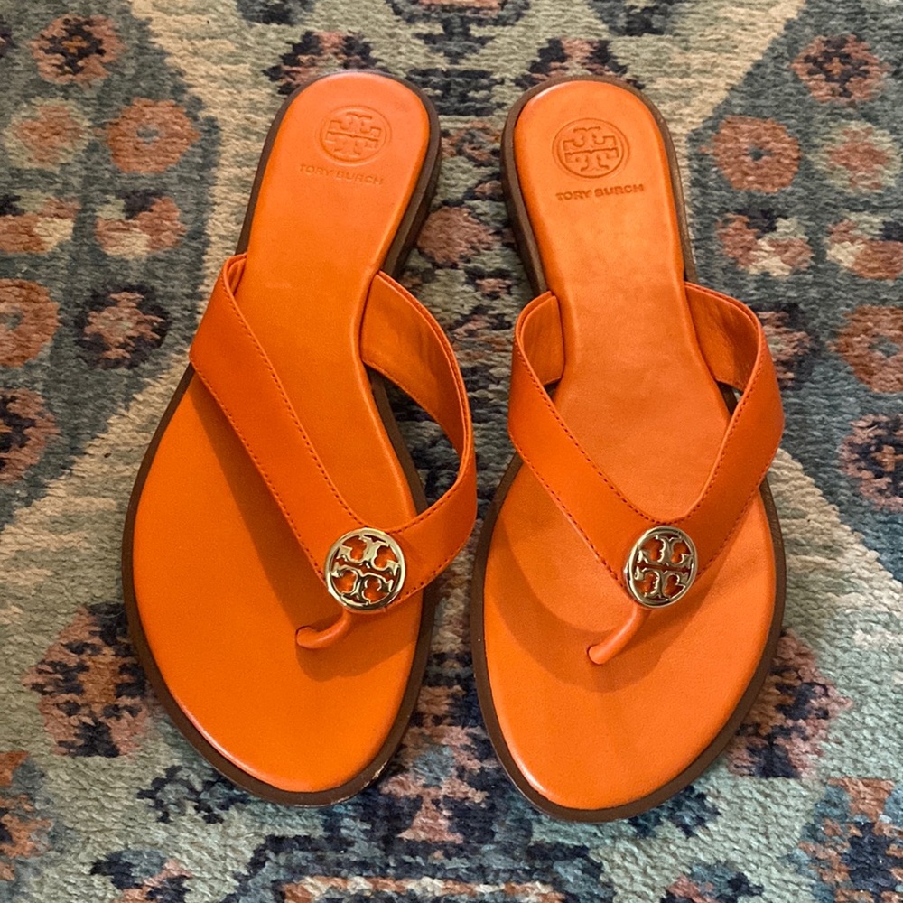 Orange Tory Burch sandals